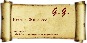 Grosz Gusztáv névjegykártya