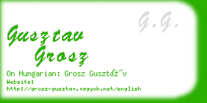 gusztav grosz business card
